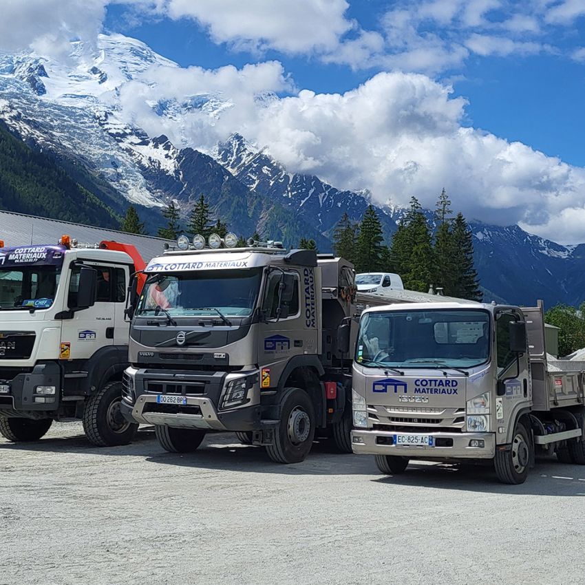 Service livraison de sable et gravier &agrave; Chamonix Mont-Blanc