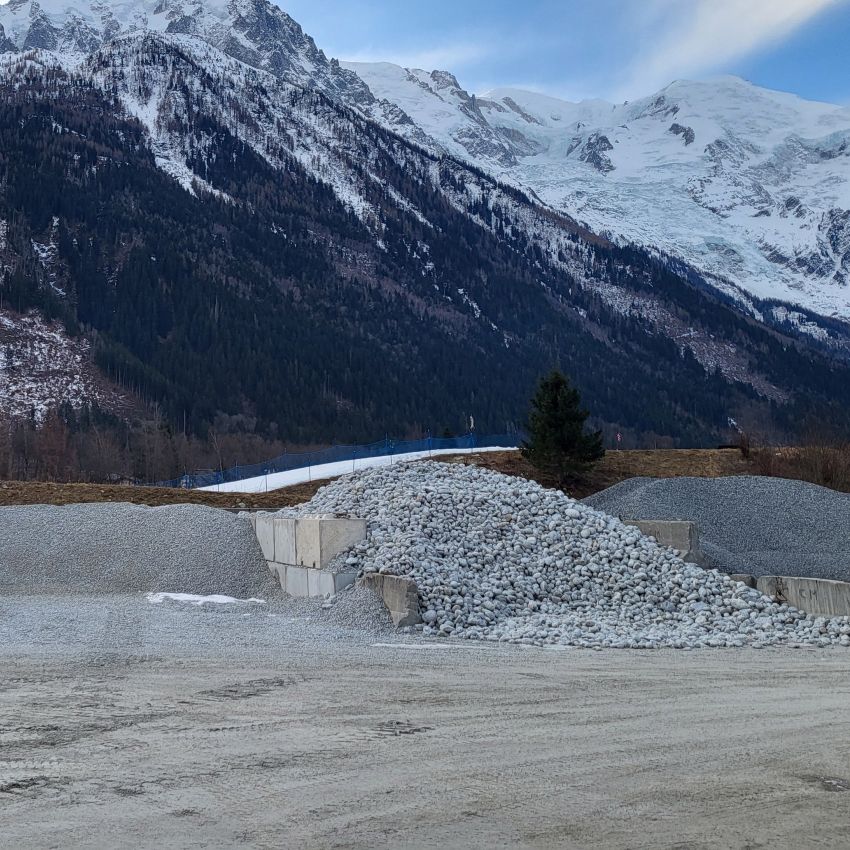 gravier et sable chamonix